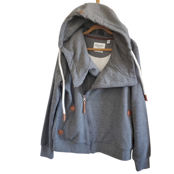 Wanakome Athena Heather Grey Full-Zip Hoodie - Picture 4 of 15